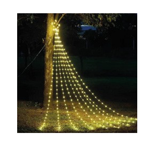 ESTRELLLA LUMINOSA CON 9 COLGANTES LED DE 2 METROS DE LARGO (100 PZAS)