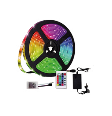 TIRA LED RGB DE 5 METROS CON CONTROL REMOTO (50 PZAS)
